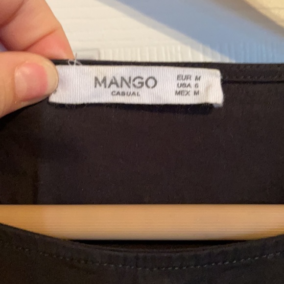 Black Mango side tie dress with pockets! - Picture 2 of 4